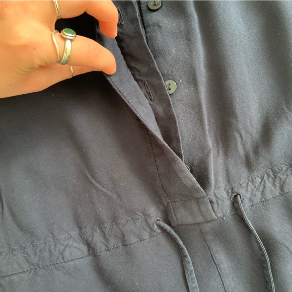 Navy blue short sleeved jumpsuit - Monki XS - Picture 10 of 12